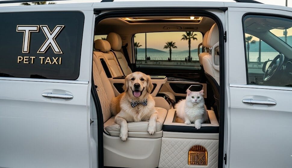 İzmir pet taksi evcil hayvan taşıma hizmeti güvenli kedi köpek transferi